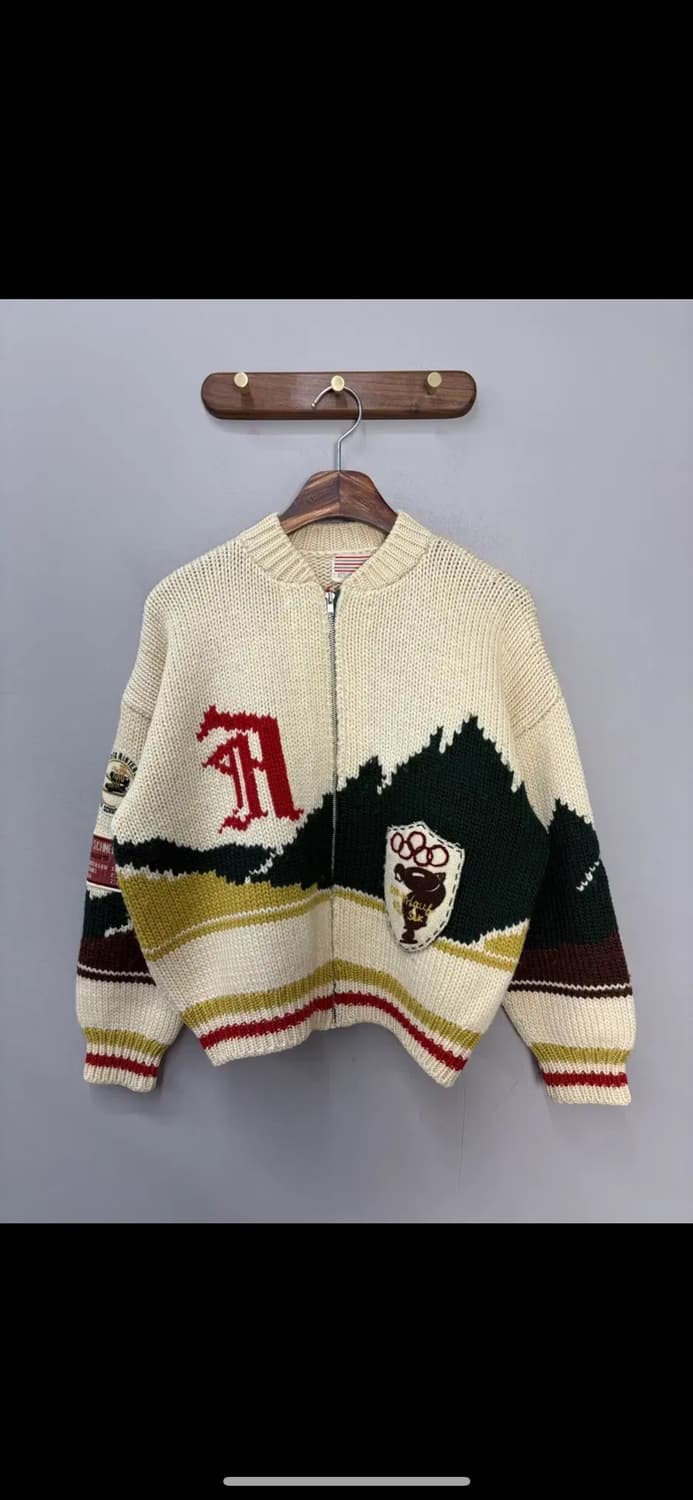 아츠키 오니시 코위찬 니트 집업 자켓 H1885 상품이미지2