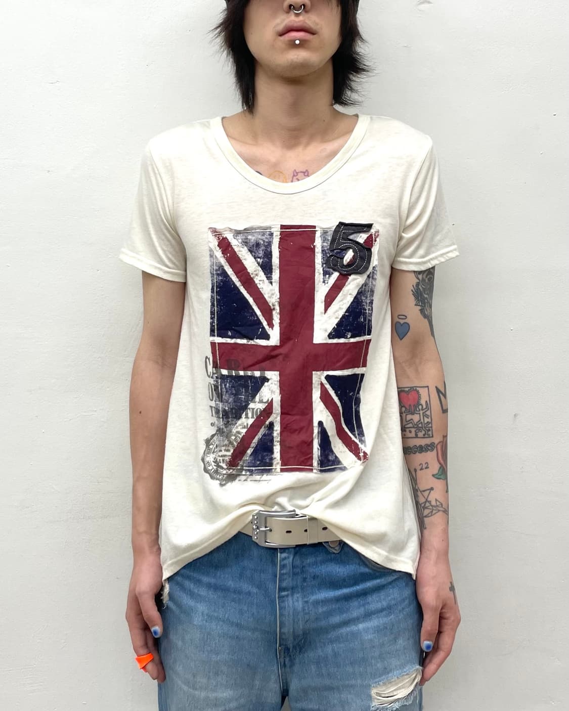 5 American Flag Washing Vintage T-Shirt 상품이미지1