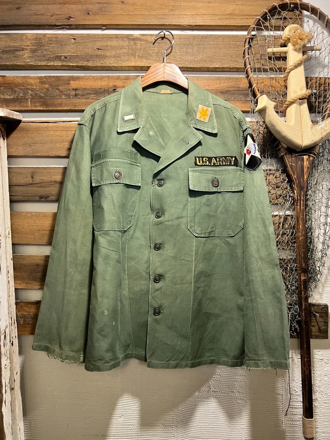 [M]60's 오리지널 U.S ARMY OG-107 밀리터리 셔츠 상품이미지1