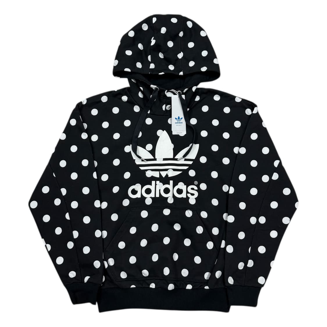 아디다스 파이어버드 모리걸 도트 땡땡이 스웻 후드티 블랙 XS 상품이미지1