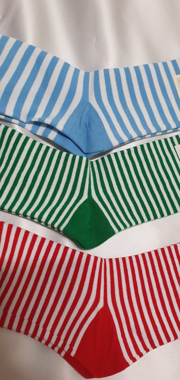 스킨 블루 그린 레드 스트라이프 Bonne Maison 본메종 양말 상품이미지7