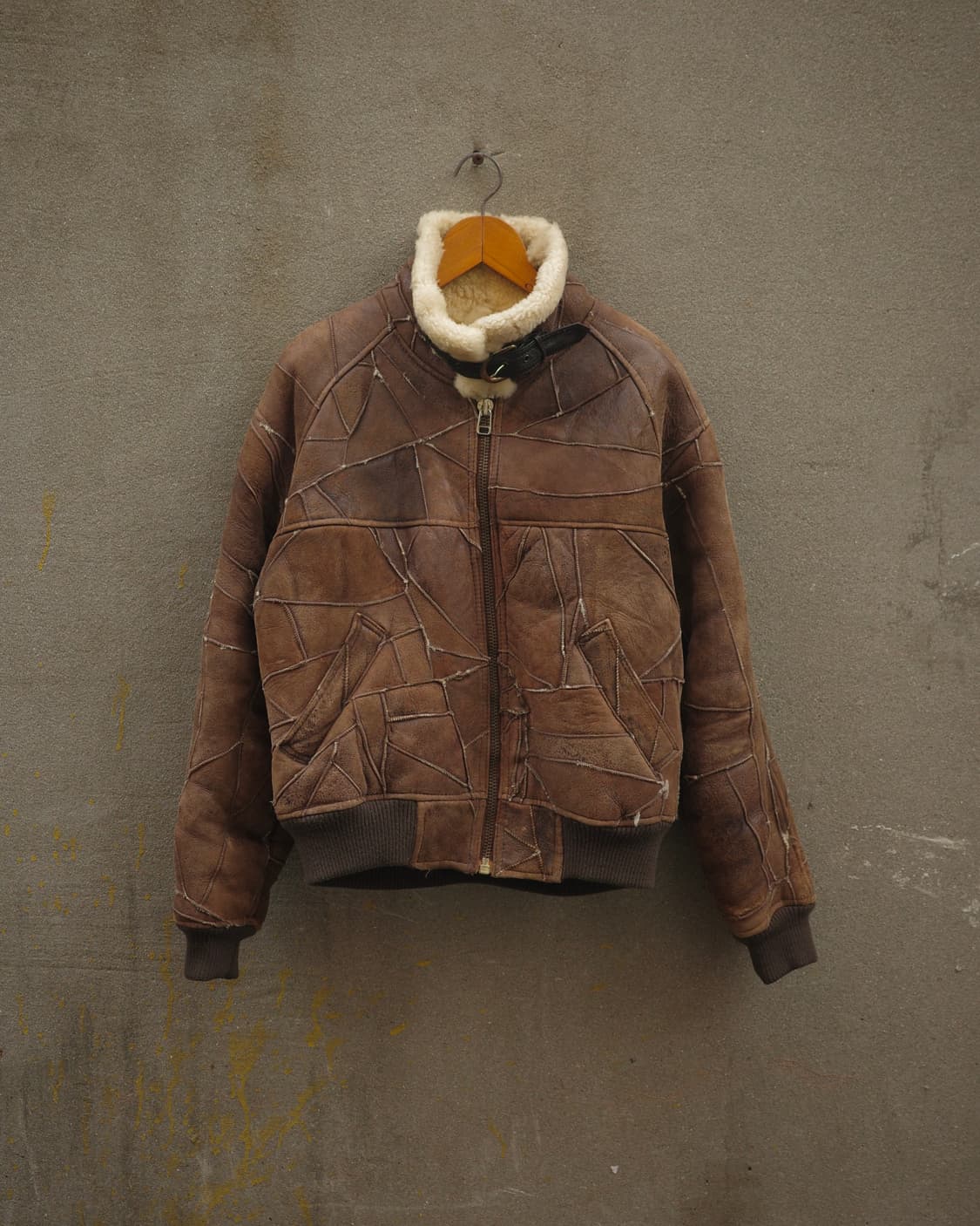 빈티지 패치워크 b-6 시어링 무통 자켓 상품이미지1