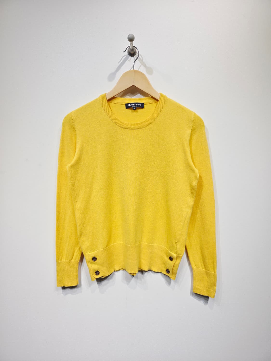 아쿠아스큐텀 런던 실크 혼방 라운드 니트 옐로우 상품이미지2