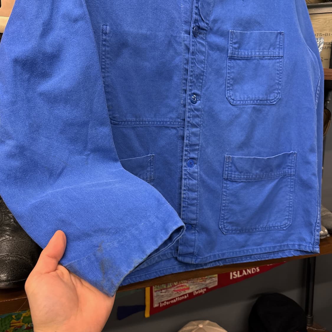 50~60s 프렌치 워크 자켓 / 빈티지 초어 자켓 워크 웨어 N797 상품이미지4