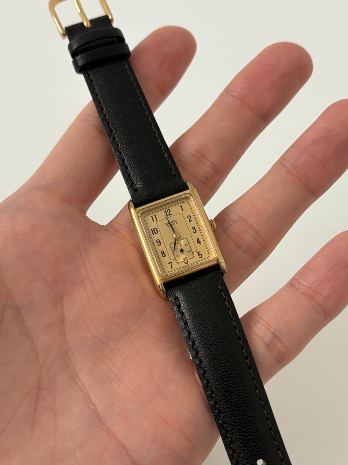 80s small seconds gold tank ladies quart 상품이미지2