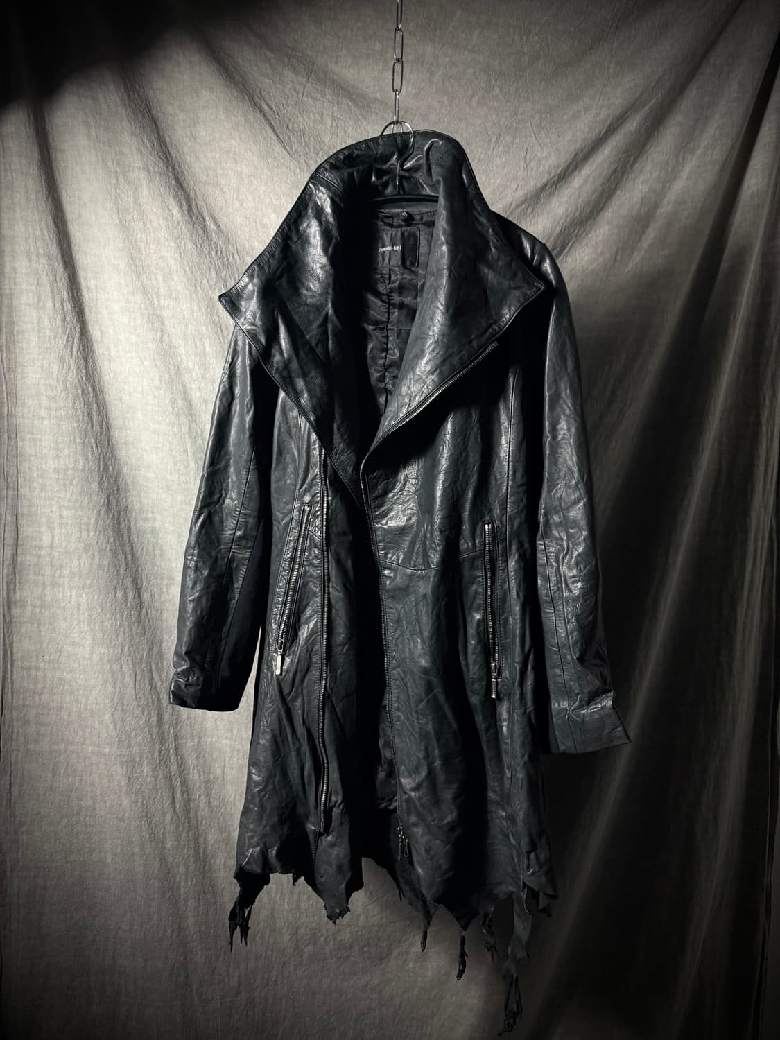 Yasuyuki Ishii Distressed Leather Jacket 상품이미지2