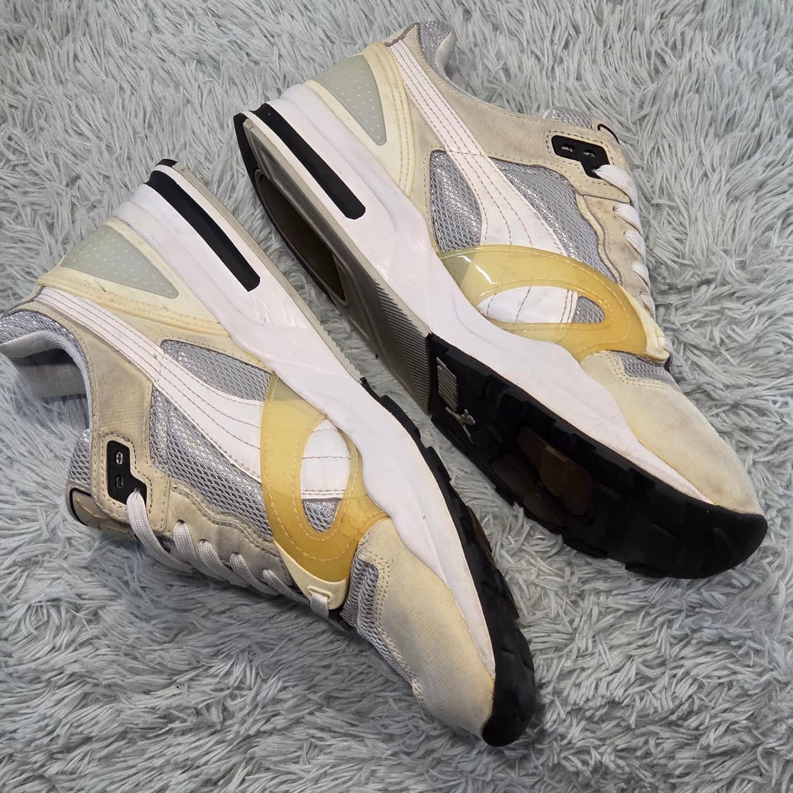 7w-11:푸마 트리노믹 러닝 스니커즈 화이트 옐로우 280mm 상품이미지7