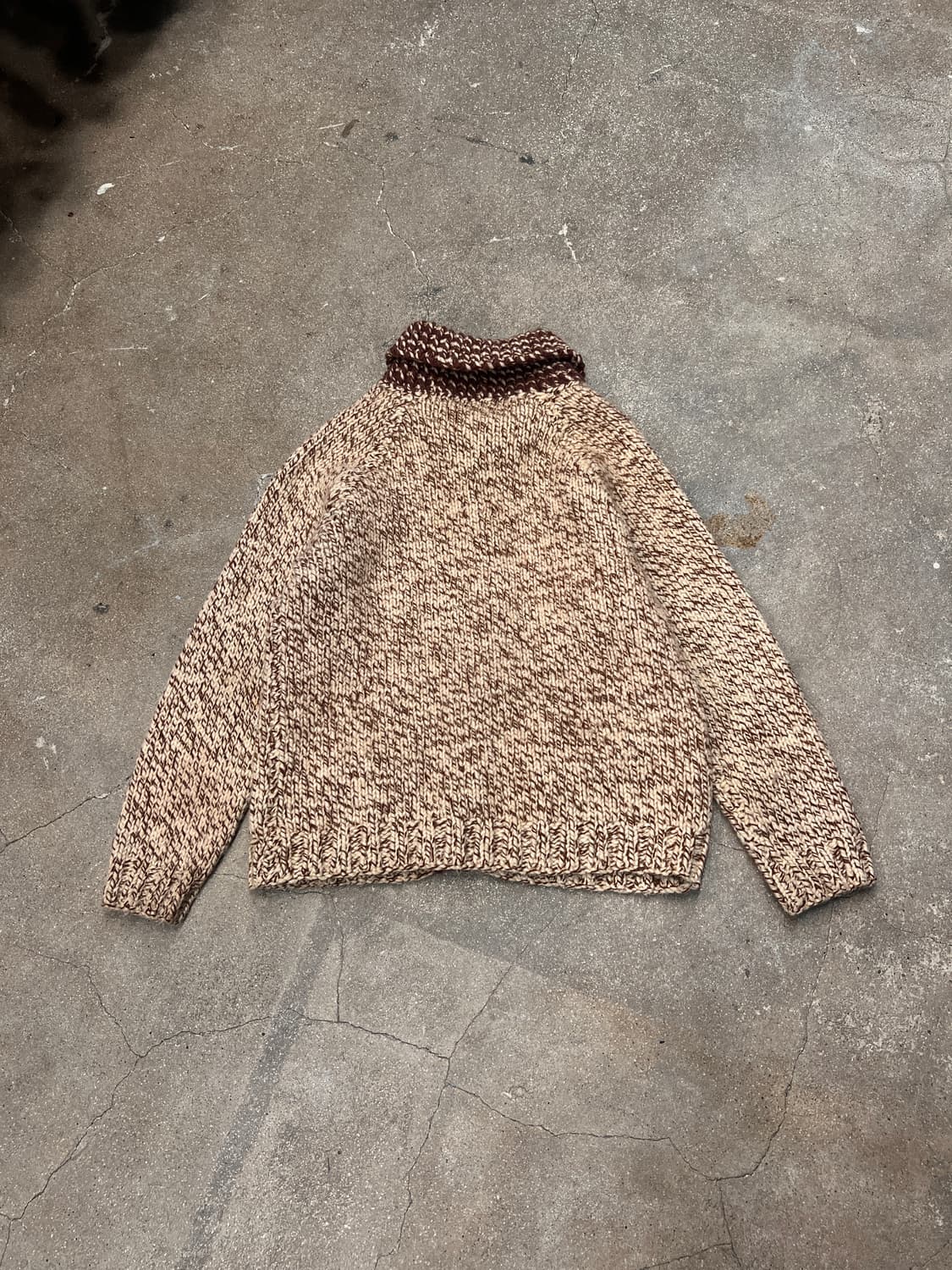 빈티지 핸드메이드 헤비 울 니트 가디건 상품이미지4