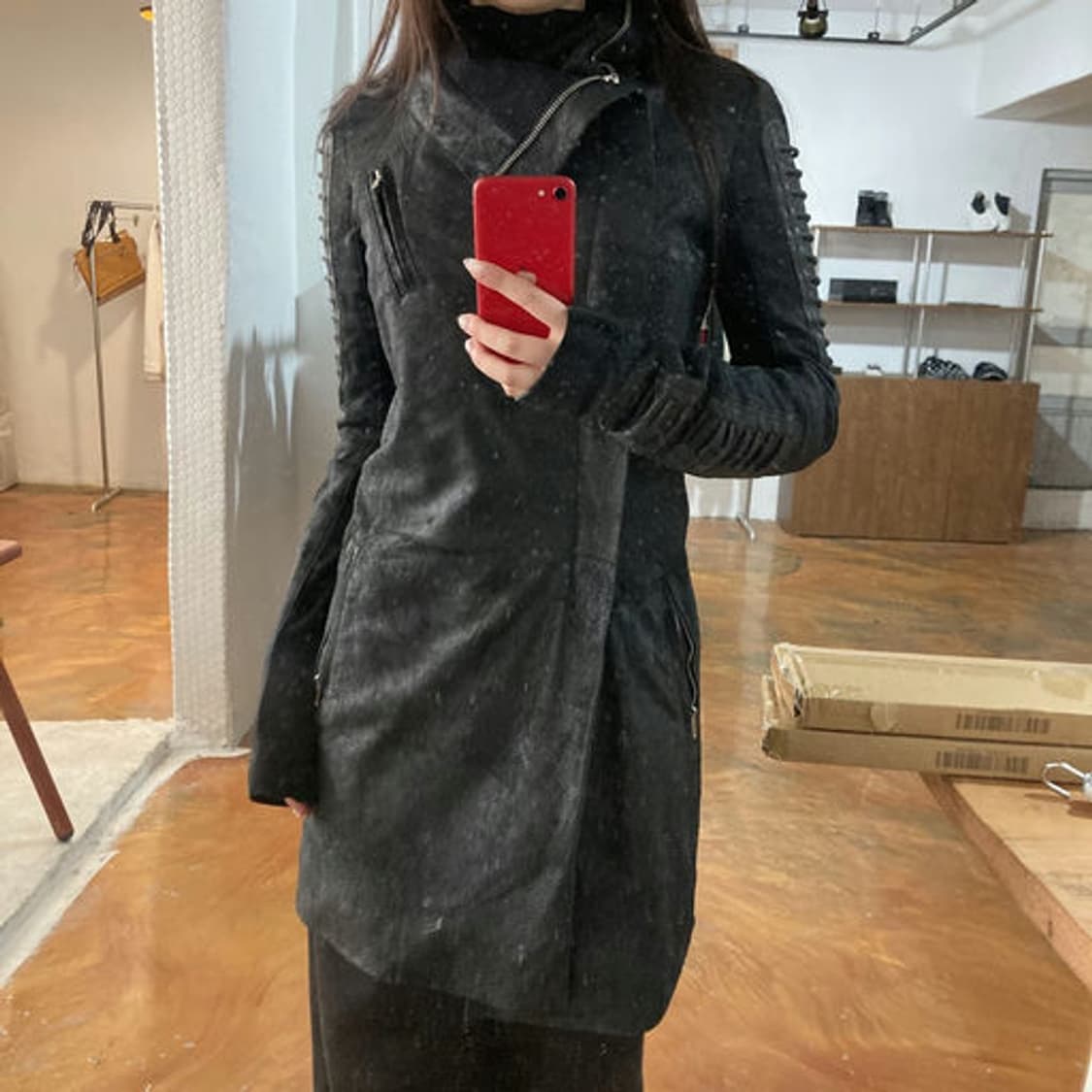 릭 오웬스(Rick Owens) 아카이브 슬리브 디테일 롱 자켓 상품이미지4