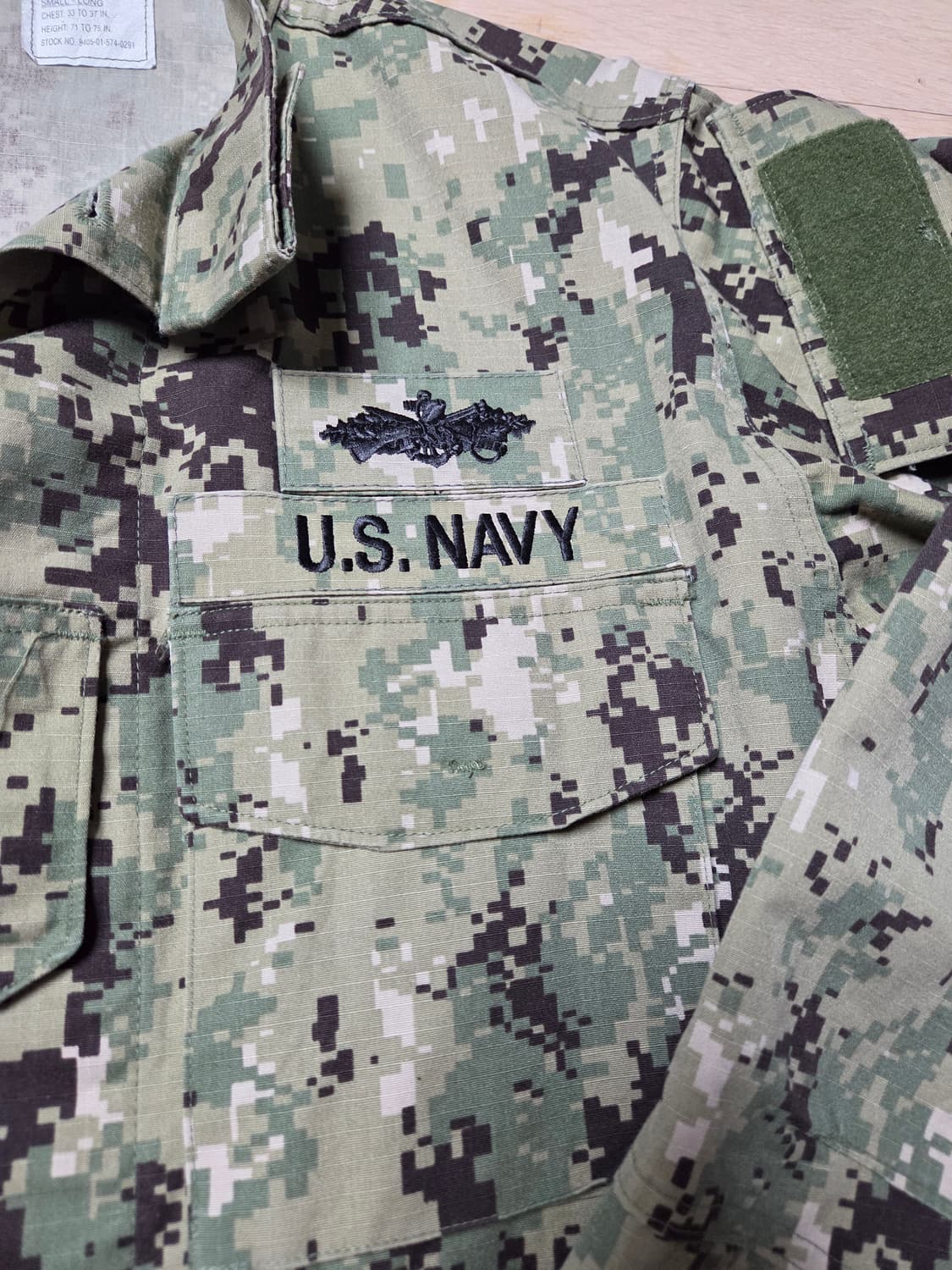 미국해군 AOR2 전투복상의.S.L.풀패치
 상품이미지4