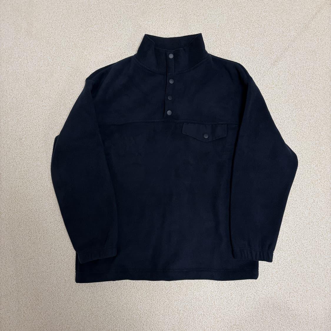 새상품 기모 후리스 상하의 세트 블랙/네이비 상품이미지2