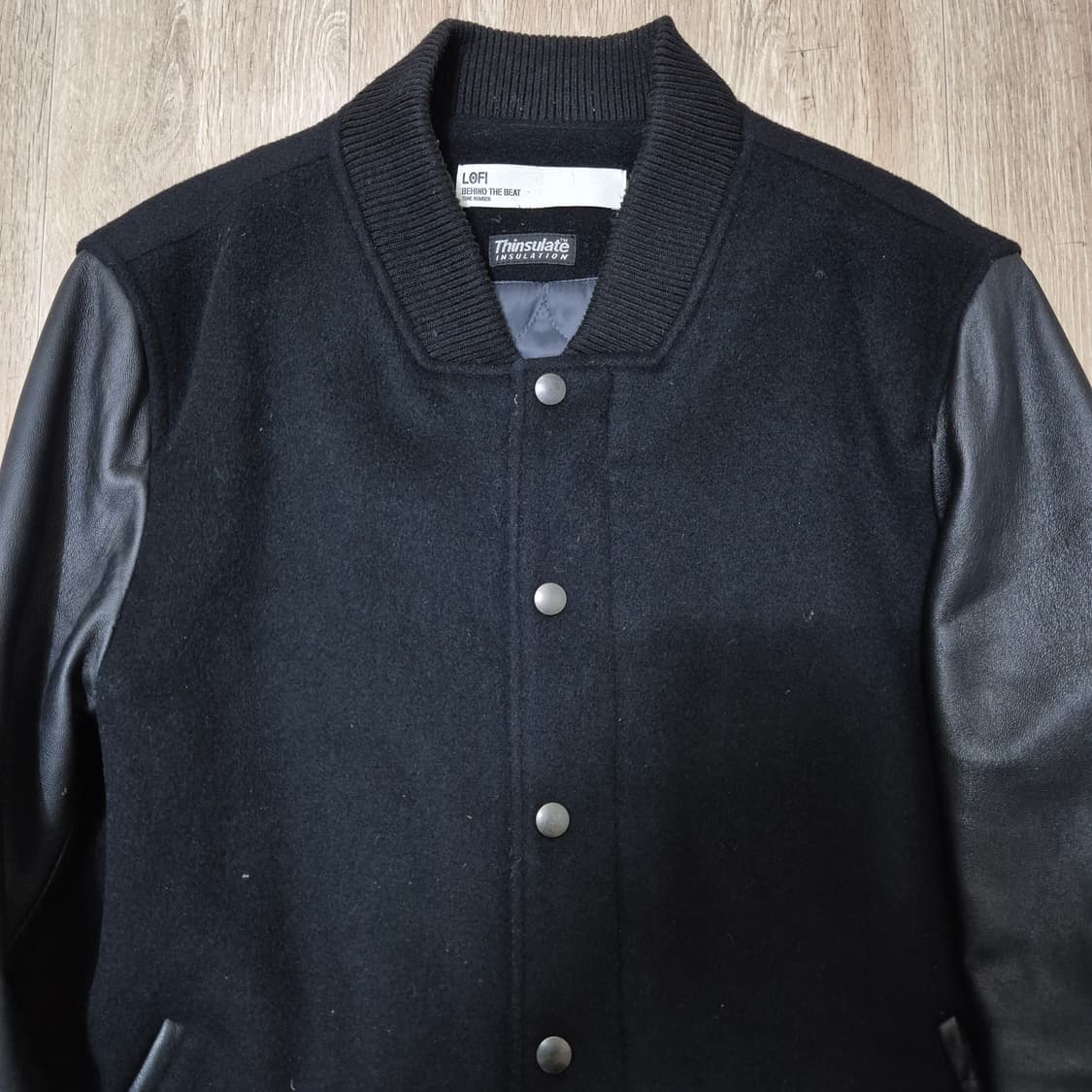 로파이 신슐레이트 레더슬리브 울 가죽 스타디움 자켓 L(100) 상품이미지2