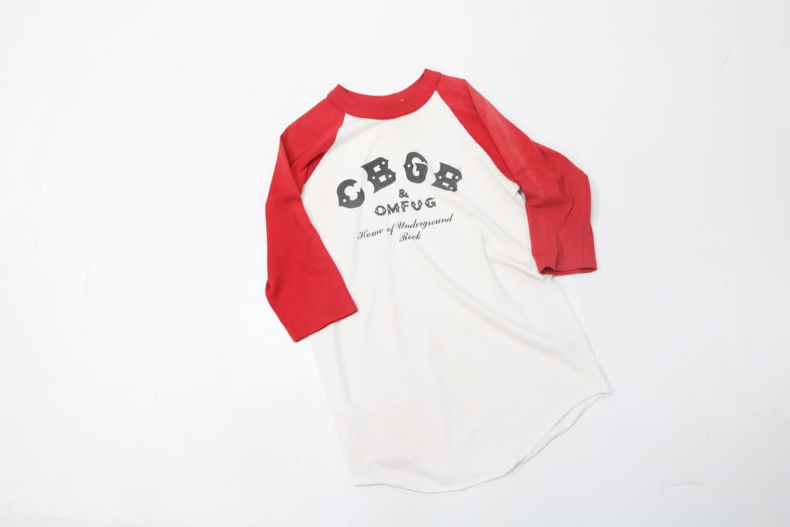 빈티지 80s CBGB & OMFG 7부 래글런 티셔츠 상품이미지2