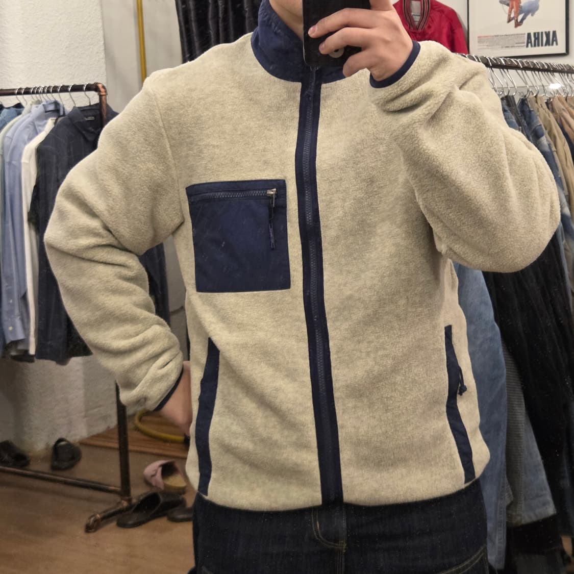 파타고니아 신칠라 오트밀 플리스 집업 자켓 m 상품이미지5