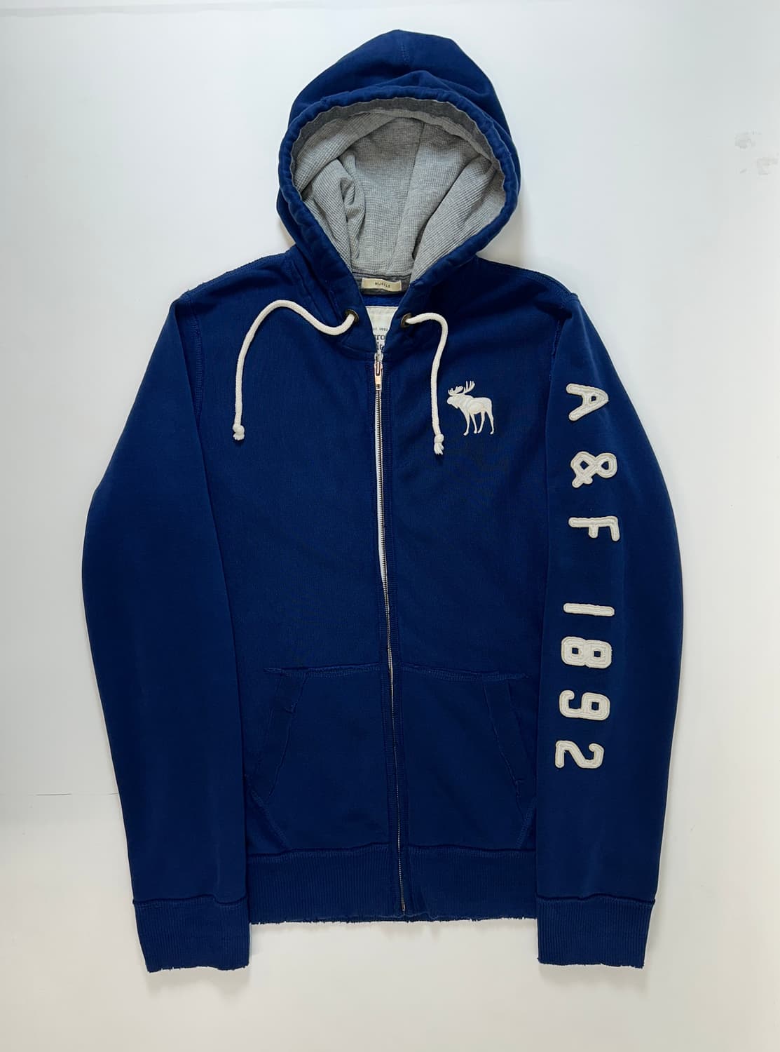 아베크롬비 순록 스펠로고 후드집업 L(블루네이비) 상품이미지1