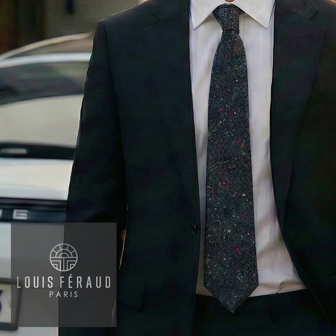 루이 페로 실크 울 믹스 넥타이 9.9cm A+~A등급 A19564 상품이미지1