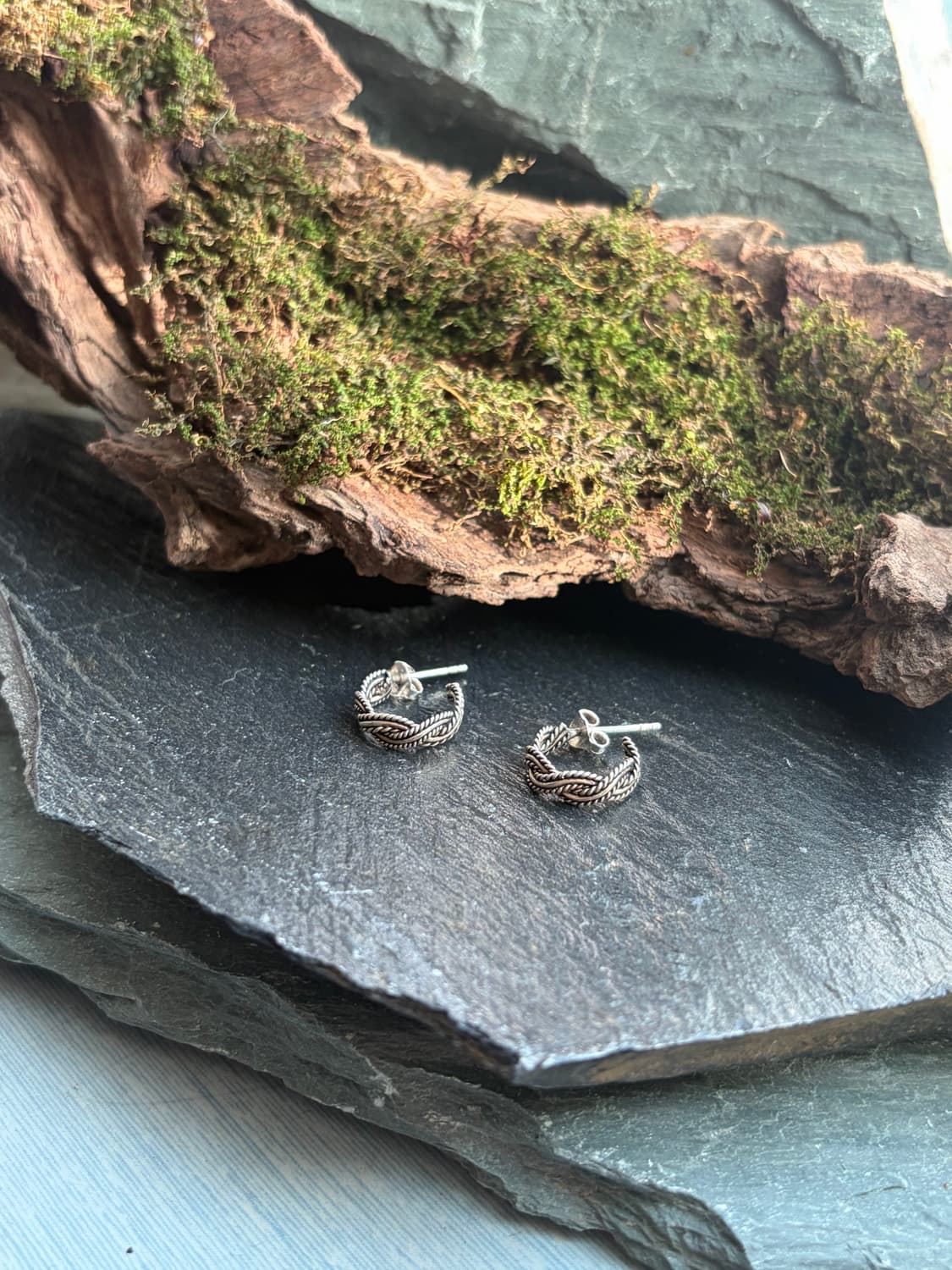 트위스트 로프 후프 귀걸이 (925 Silver) 상품이미지1