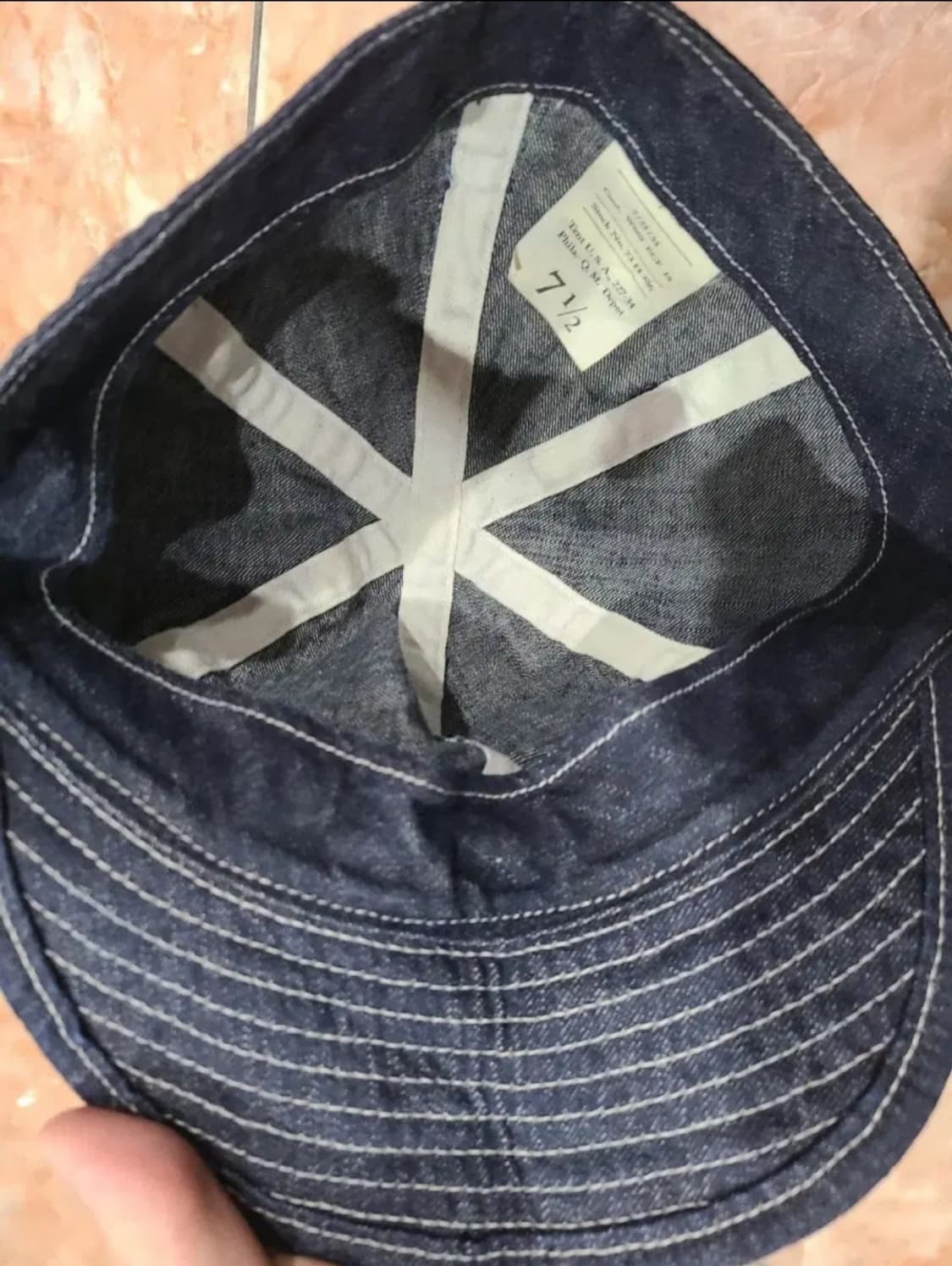 BUZZ RICKSON'S 버즈릭슨 ARMY 데님 볼캡 "PW"스텐실 상품이미지4