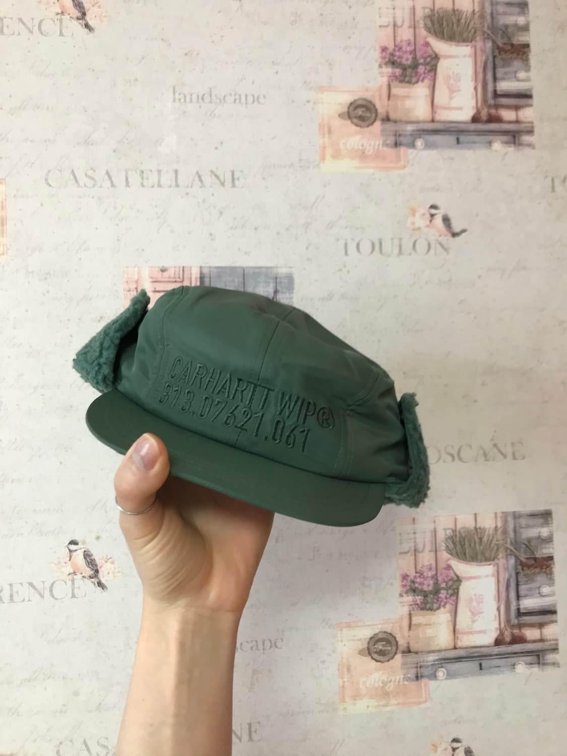 칼하트 WIP 올텐 이어 가드 캡 덕 그린 상품이미지8