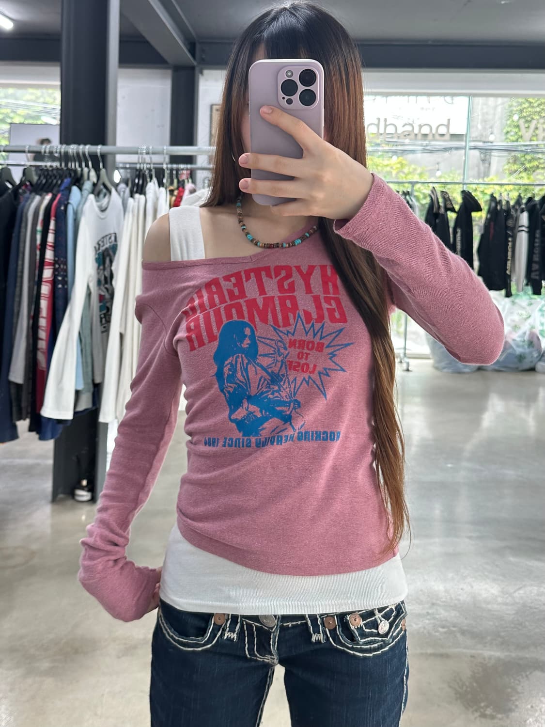 히스테릭글래머 히스걸 글리터 롱슬리브긴팔티 상품이미지1
