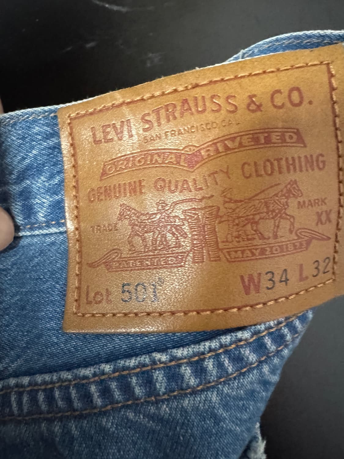 프리미엄 리바이스 501 워싱 버튼 데님팬츠 상품이미지5