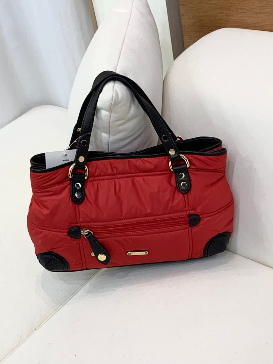 버버리 나일론 레드 토트백 (정품) 상품이미지1