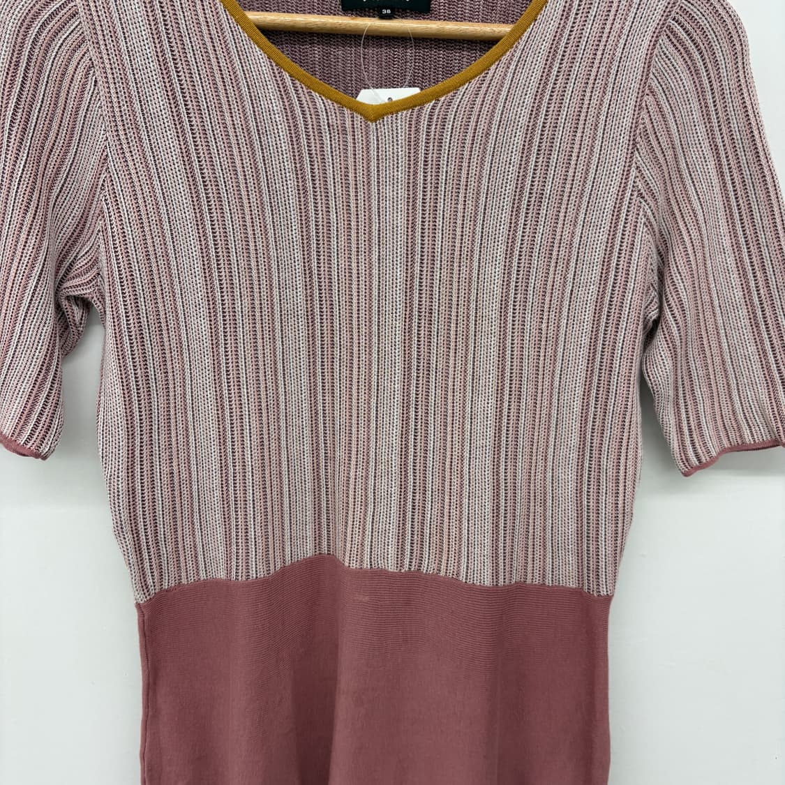 소니아리키엘 반팔 니트 탑 핑크 여성S 상품이미지2