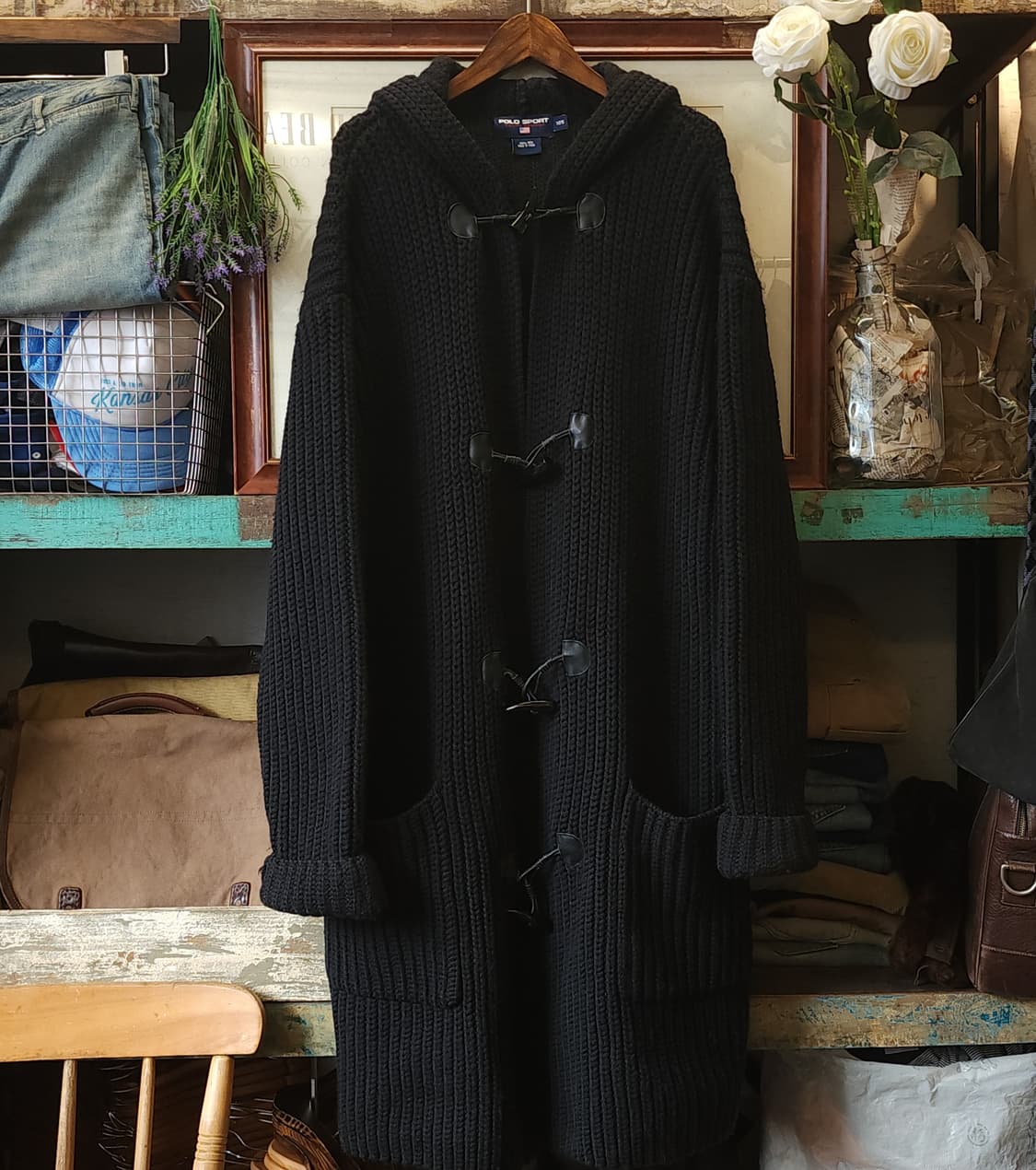 90s 폴로 스포츠 헤비울 더플코트 니트코트 빅사이즈 105 상품이미지1