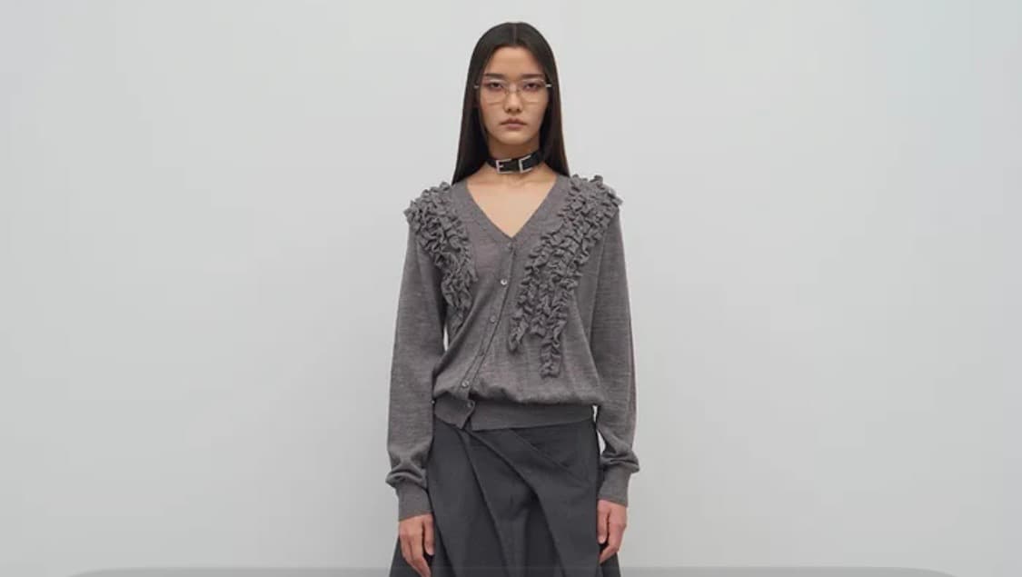 LCDC ASYMMETRIC FRILL CARDIGAN 상품이미지2