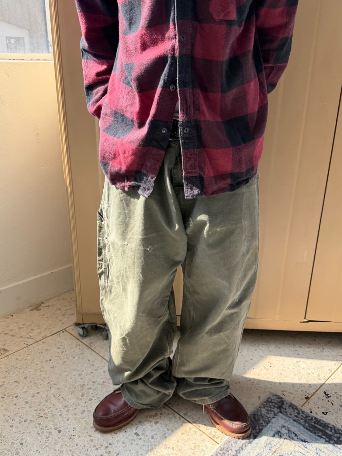 칼하트 카펜터 워크팬츠 모스그린 상품이미지2