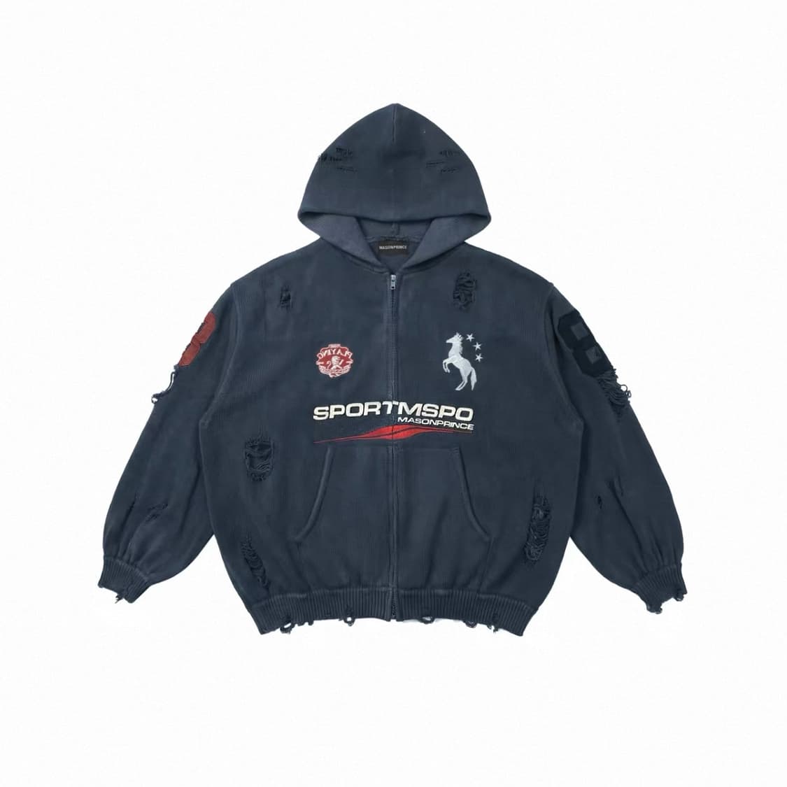 (새상품)메종프린스 MASONPRINCE 빈티지 빅포니 후드집업 상품이미지5
