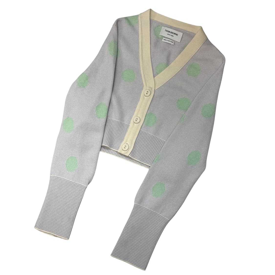 톰브라운 폴카 도트 크롭 캐시미어 가디건 ( 33~44 ) 상품이미지3