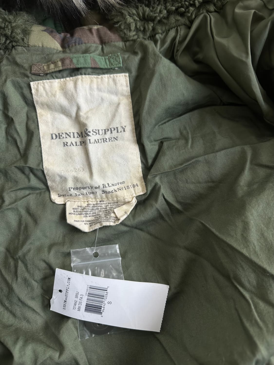 랄프로렌 카모 퍼 후드 크롭 봄버 상품이미지8