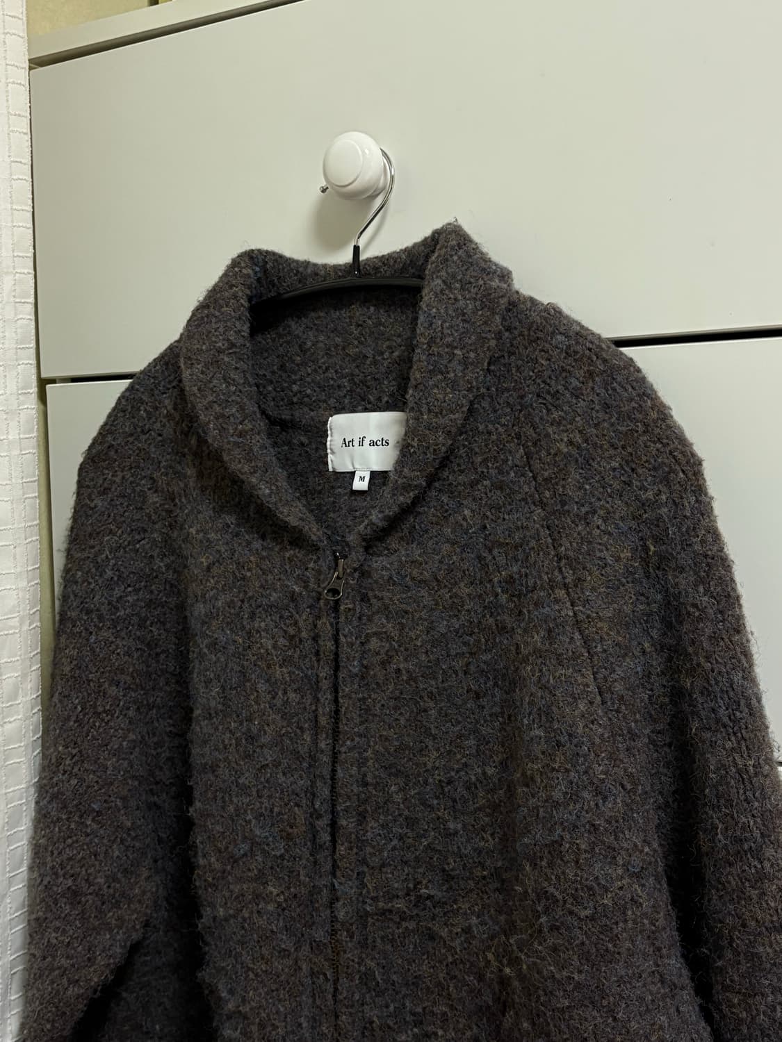 아트이프액츠 숄카라 니트 가디건 mountain mist 상품이미지1