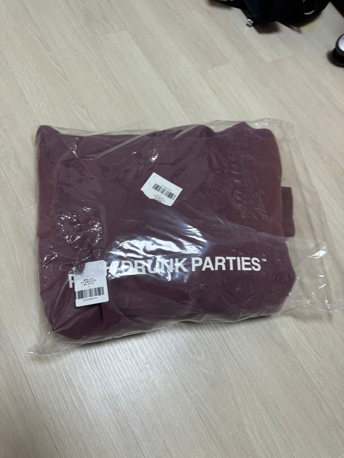 [2] 펀치드렁크파티즈 가먼트 다이드 후드 와인 버건디 후드티 상품이미지5