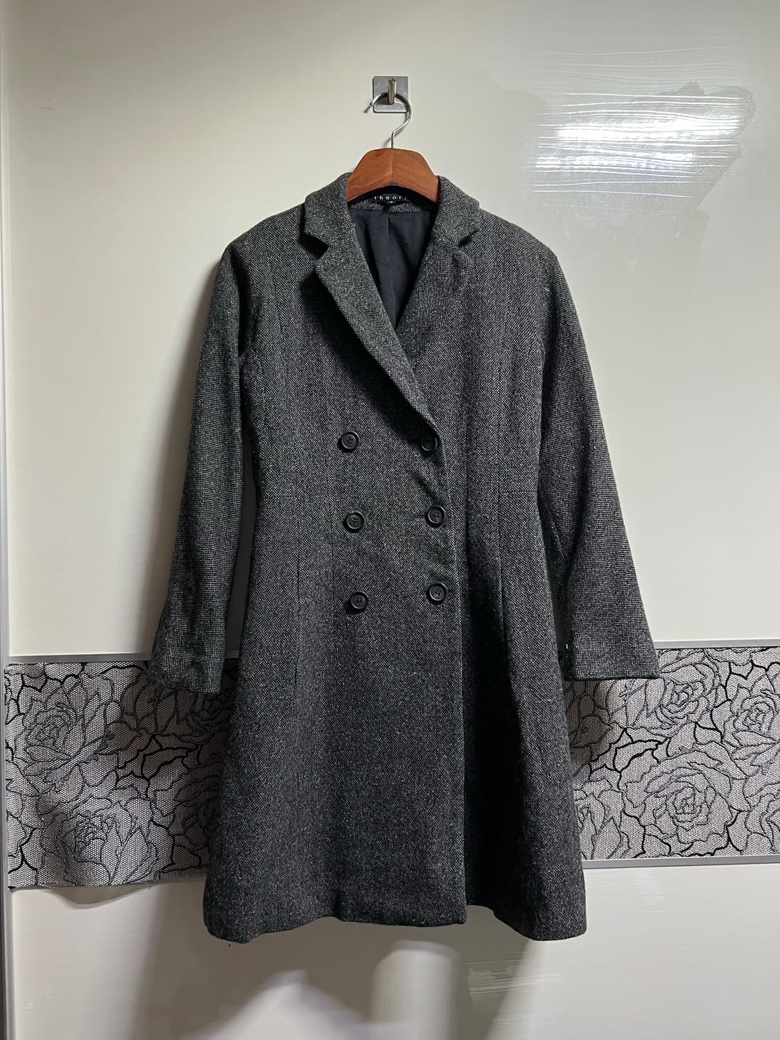 띠어리 (theory) 더블 버튼 울 코트 그레이 상품이미지1