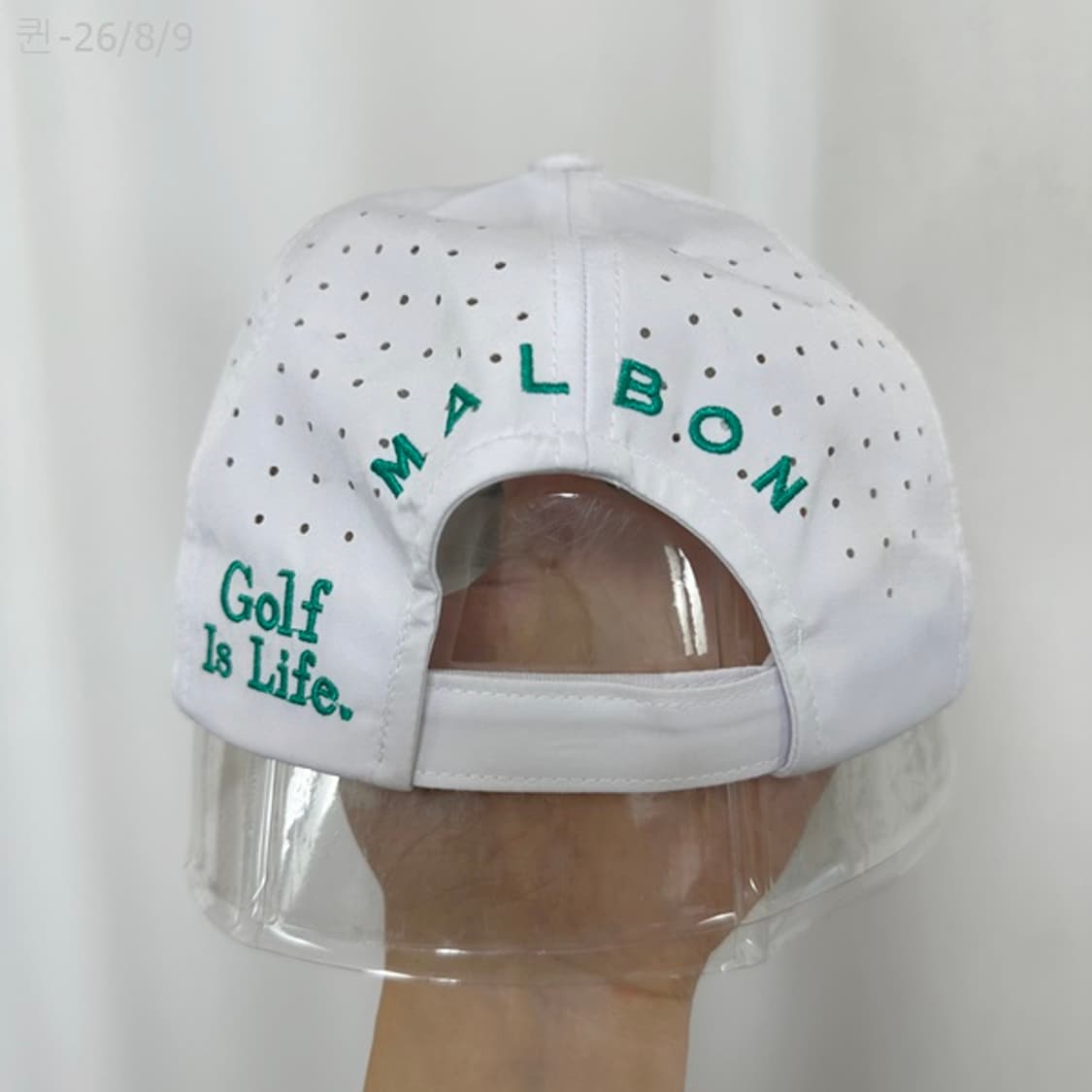 말본 남자 캡모자 골프모자 화이트 58CM 상품이미지4