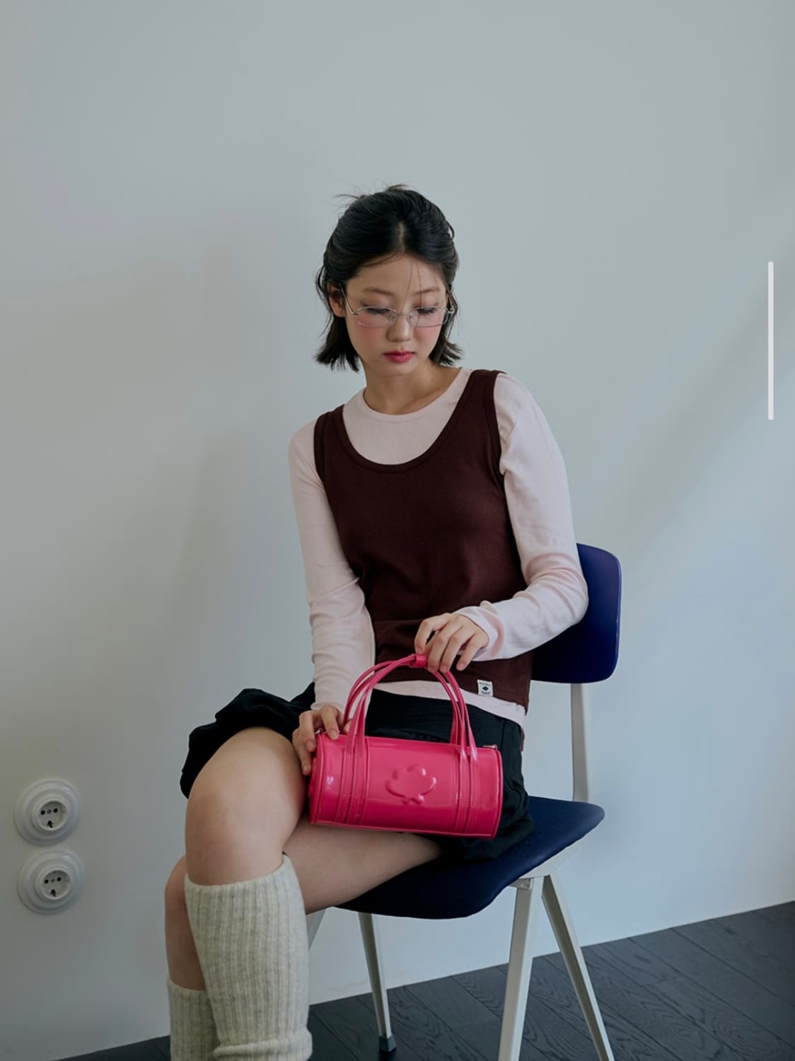 새상품) 마이쉘 MyShell 퍼스트쉘 핑크 미니 토트백 크로스백 상품이미지3