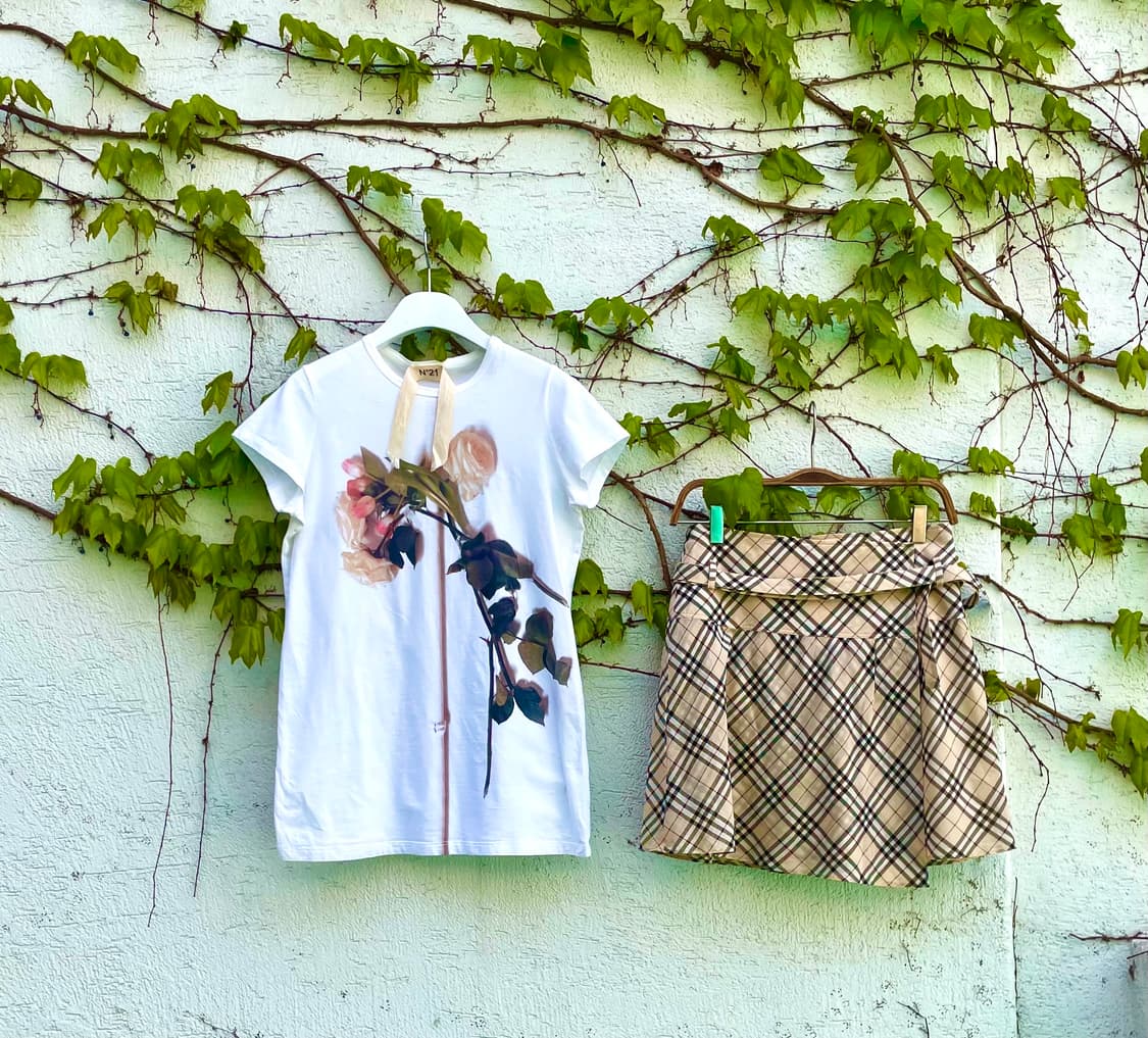 버버리 런던 블루라벨 핑크 노바체크 랩 미니스커트 (Made in Jap 상품이미지7