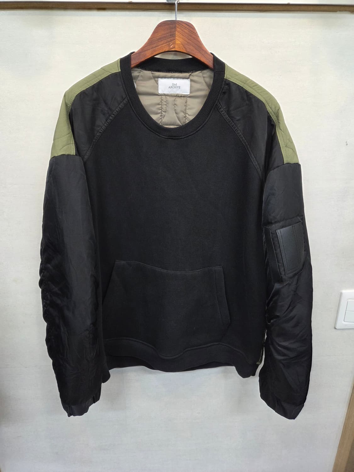 세컨드 아카이브 퀄팅 기모 패딩 맨투맨 xl 오버핏  상품이미지1