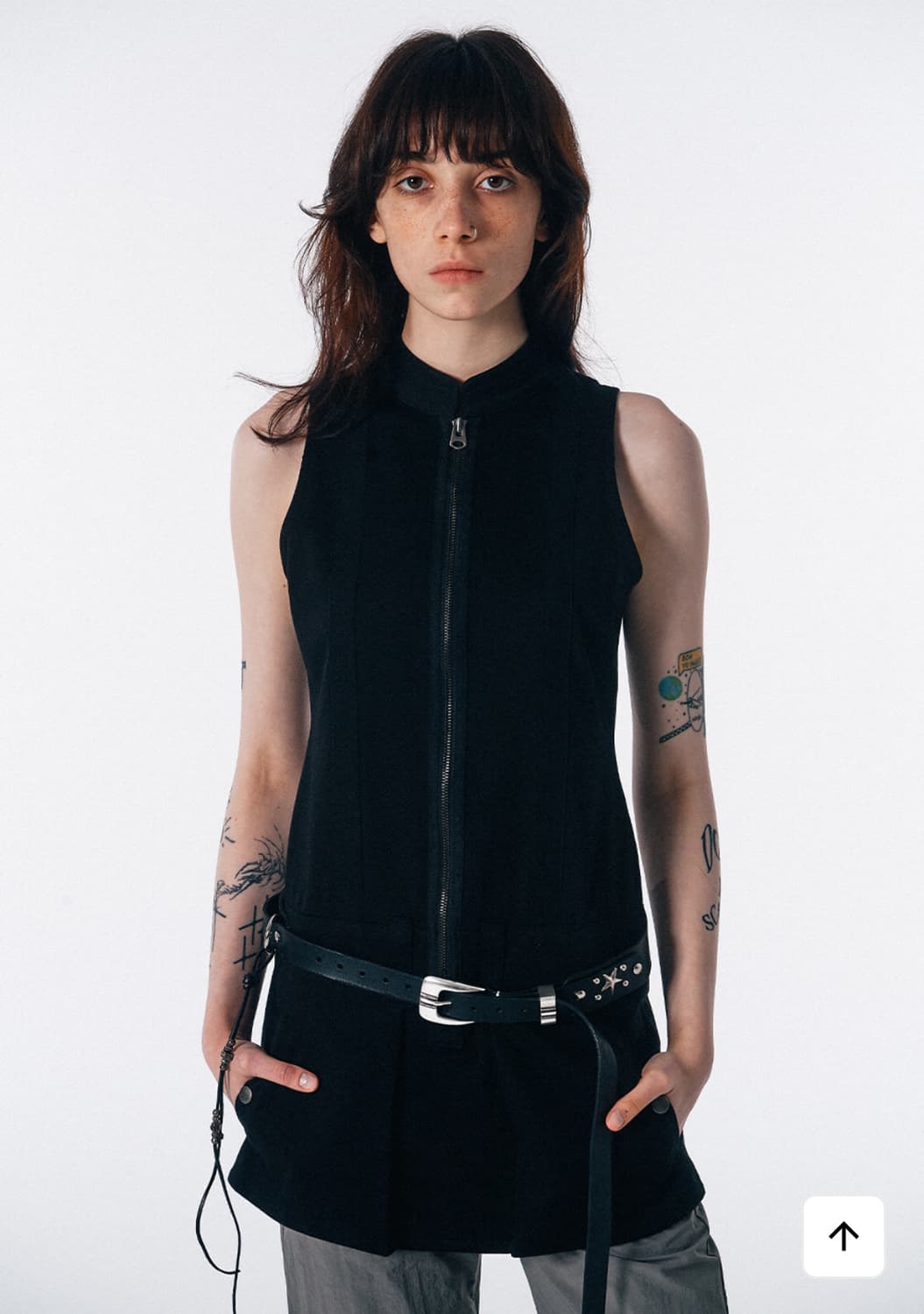 (반택포)스컬프터Sleeveless Cargo Dress/스컬프터 원피스 상품이미지1