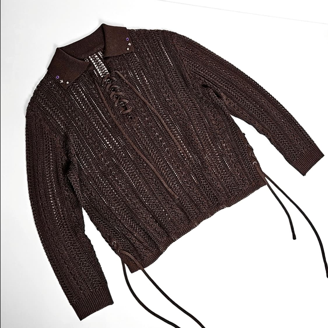 Kalivas bohemian rope knit (brown) 상품이미지3