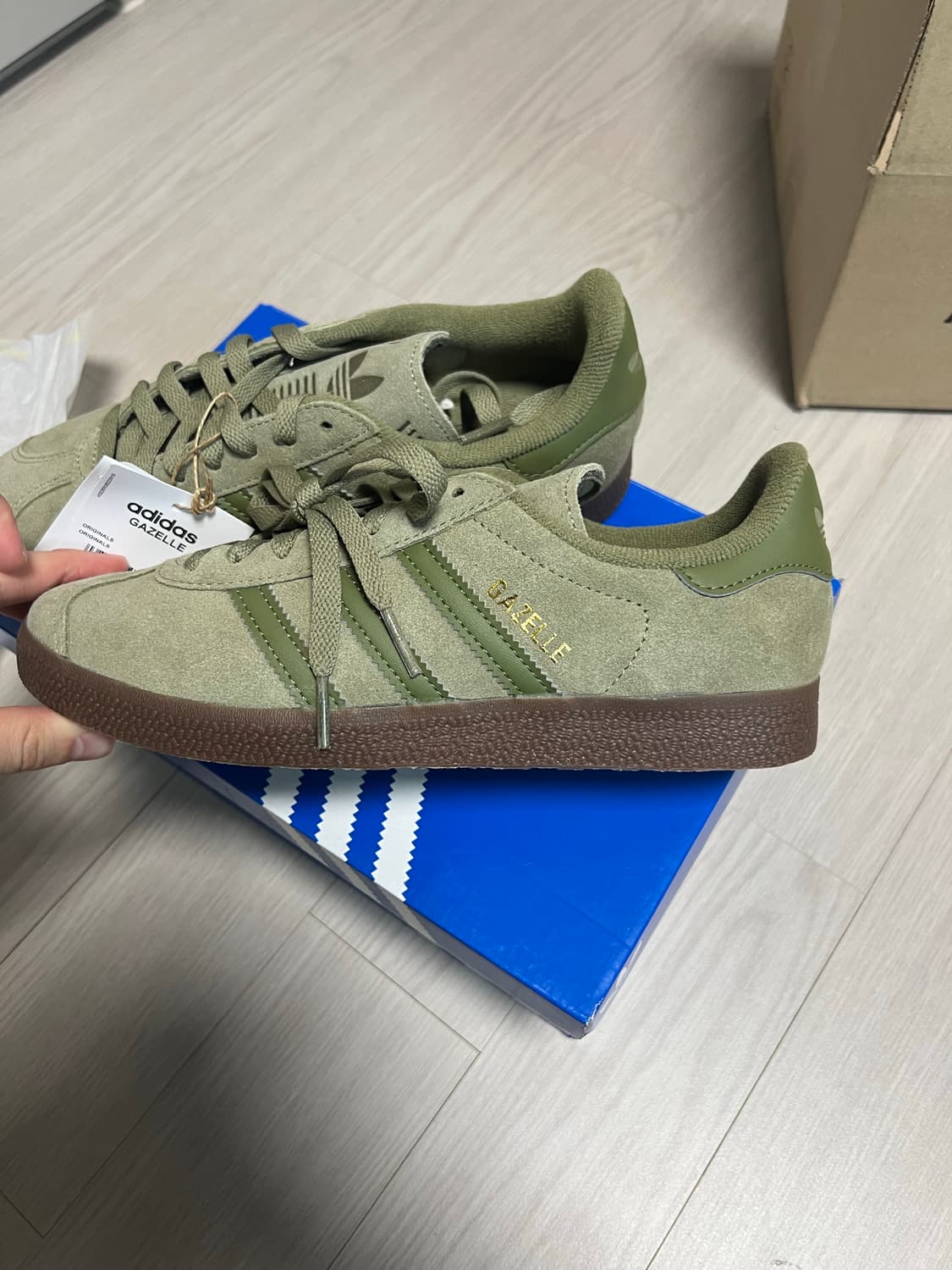 [240] 아디다스 가젤 오빗 그린 포커스 올리브 새상품 상품이미지2