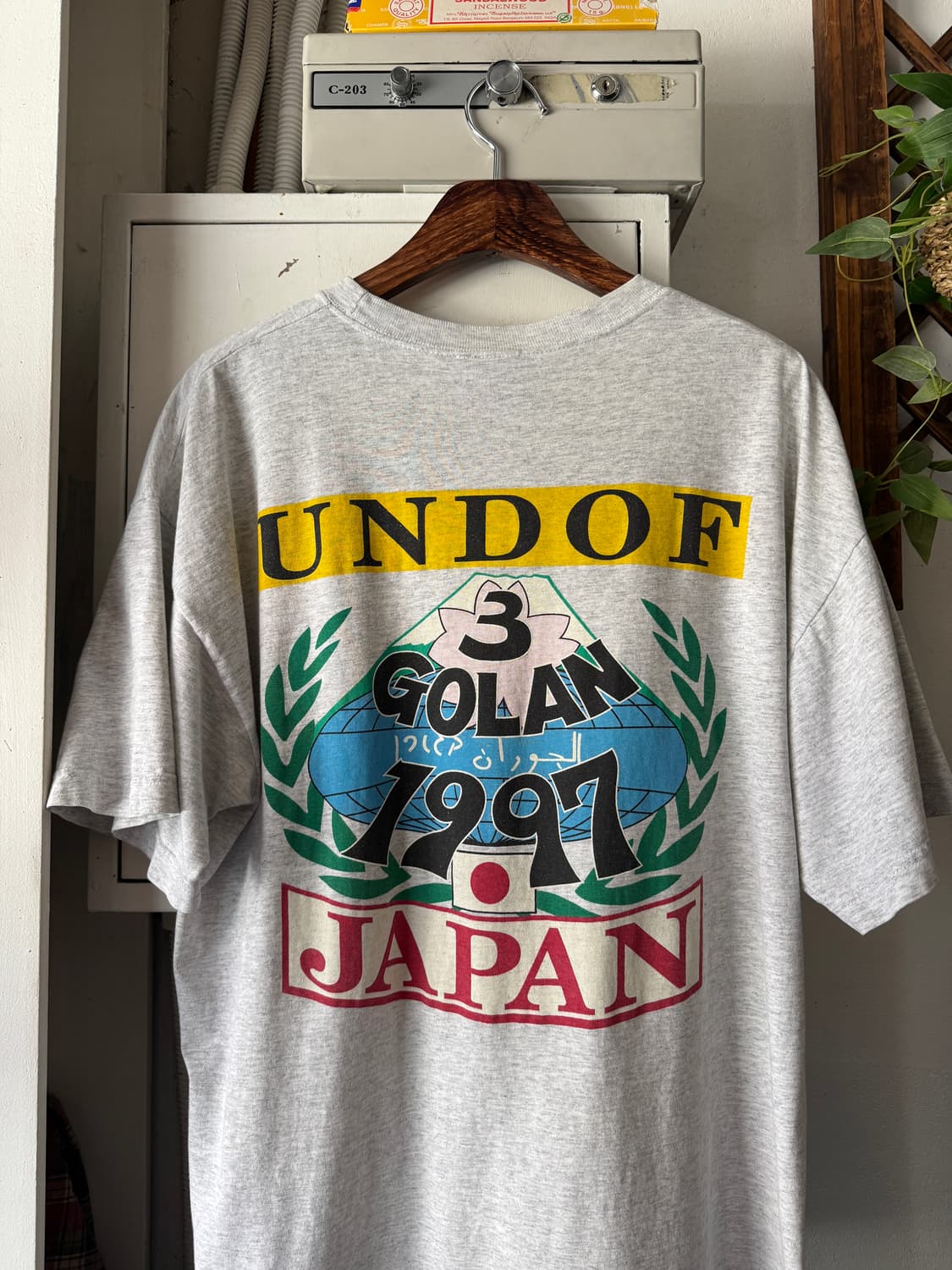 [L]1997 UNDOF JAPAN GOLAN 멜란지 프린팅 티셔츠 상품이미지6