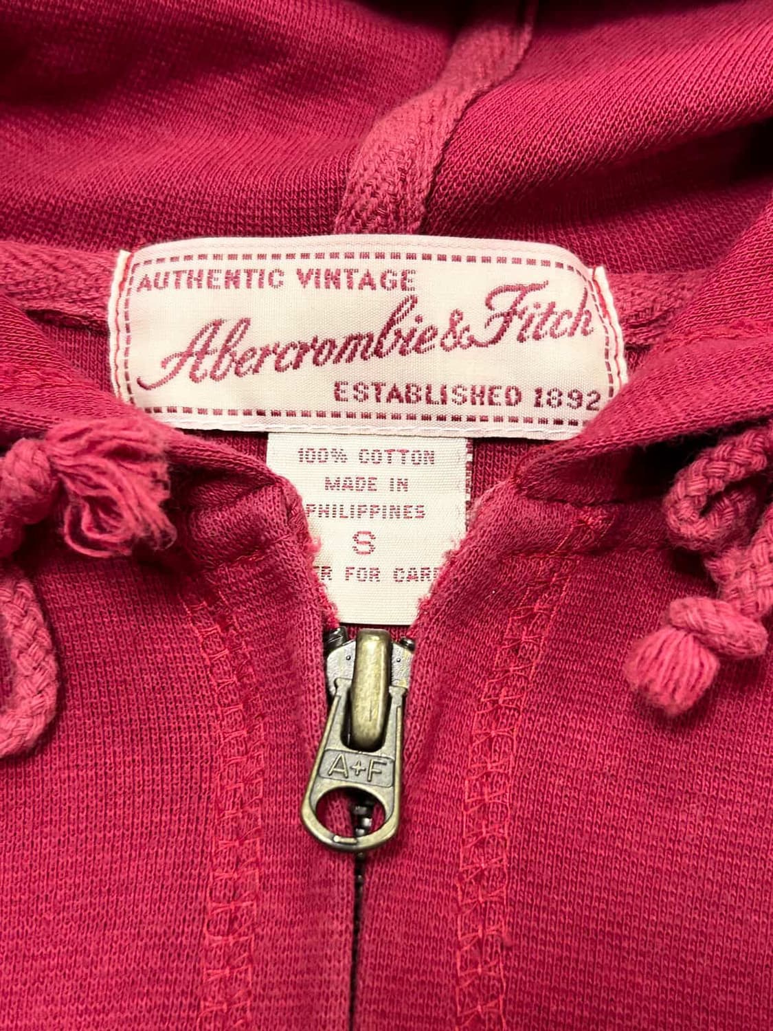 아베크롬비 순록 딥레드 투웨이 후드집업 상품이미지7