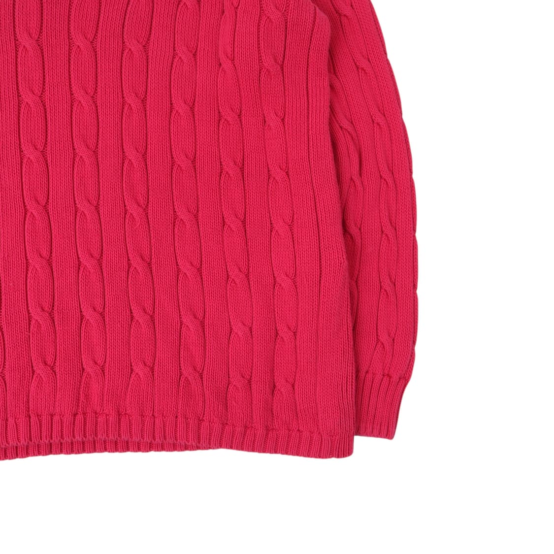 폴로 랄프로렌 핑크 케이블 오버핏 브이넥 니트 상품이미지4