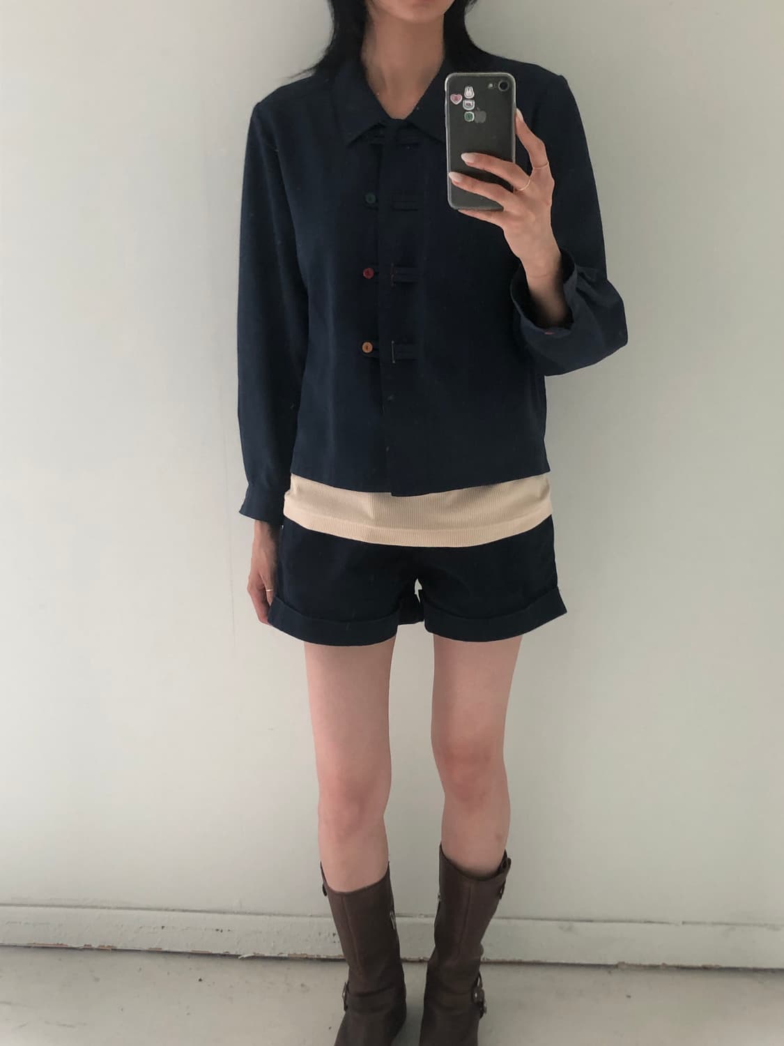 일본빈티지 컬러버튼 셔츠 자켓 상품이미지4
