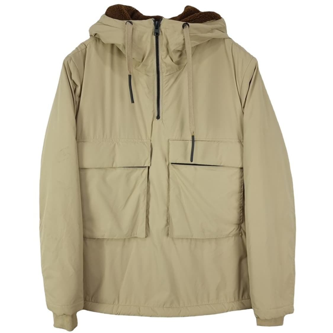 [자라] 안감 양털 후리스 후드 아노락 바람막이 자켓 베이지 M18666 상품이미지2