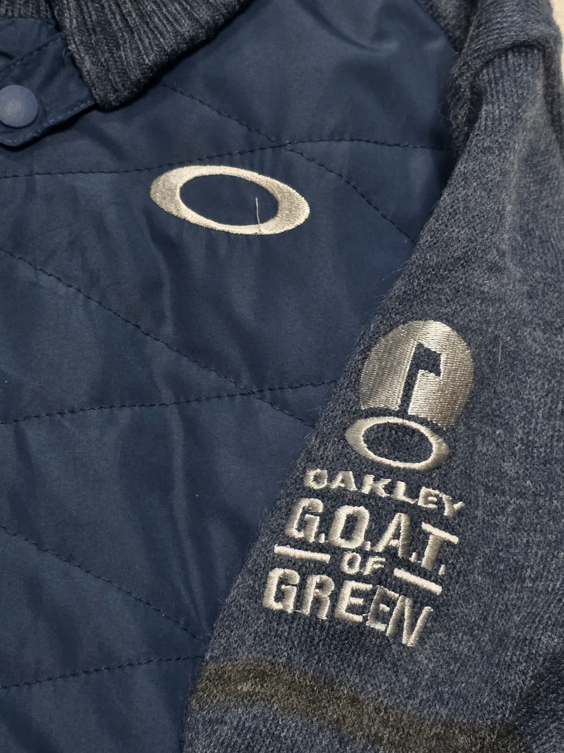 오클리 네이비 퀼팅 니트 집업 자켓 L 상품이미지3