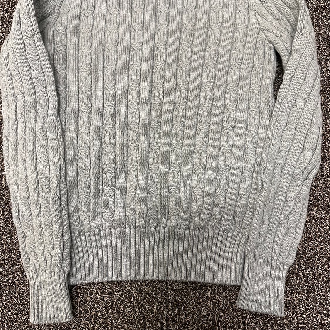 POLO 폴로 랄프로렌 꽈배기 케이블 여성 니트 그레이 S 상품이미지7